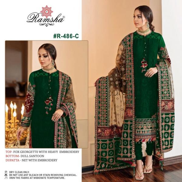 Ramsha R 488 Georgette Designer Pakistani Salwar suit